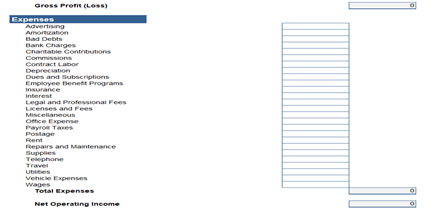 An income statement.